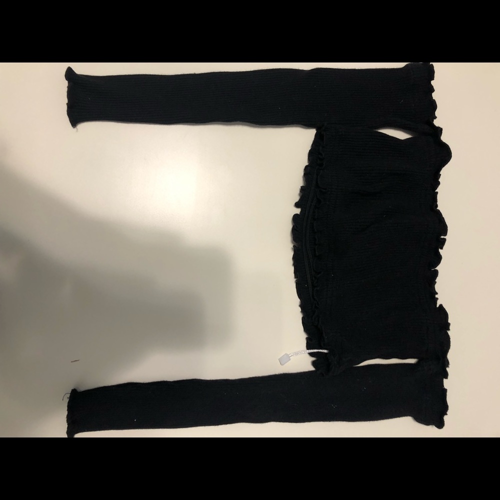 Black Long Sleeve off the shoulder shirt